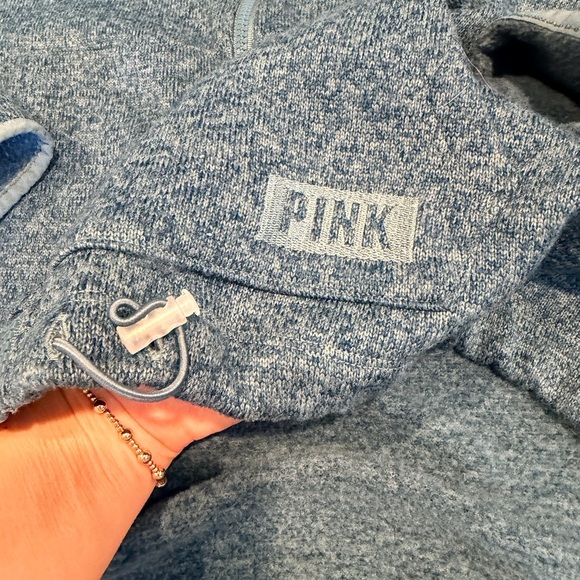 PINK Victoria’s Secret Sweater Knit High-Low Full-Zip Hoodie – Size XL - Picture 5 of 6